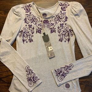 Double D Ranch Moonshine Embroidered Shirt Size Small